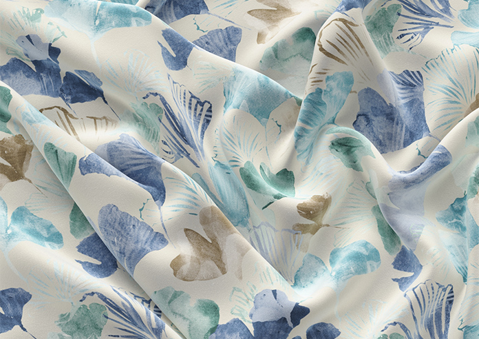 Palm Beach Faux Silk, Cool Water - Twist&Fit Roman Blind - Image 4